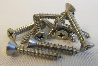 8X1" PHILLIPS FLAT HEAD STAINLESS SCREW