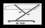 4850-N STANDARD 2-BOW BOAT FRAME WITH NYLON FITTINGS