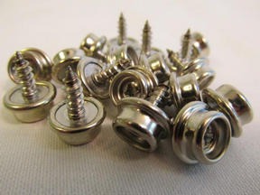 3/8" BRASS NICKEL SCREW STUD WITH STAINLESS SELF-TAPPING SCREW