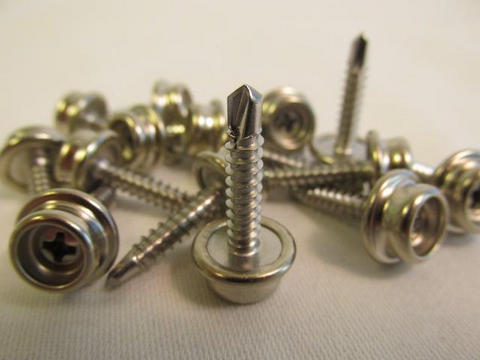 3/4" BRASS NICKEL SCREW STUD WITH STAINLESS DRILL POINT SCREW