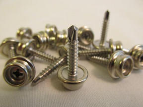 3/4" BRASS NICKEL SCREW STUD WITH STAINLESS DRILL POINT SCREW