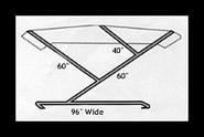 4851-D 3-BOW BOAT FRAME WITH DIE CAST FITTINGS