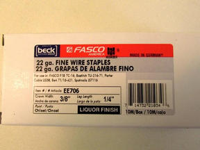EE706 7 SERIES 1/4" LIQUER FINISH STAPLE
