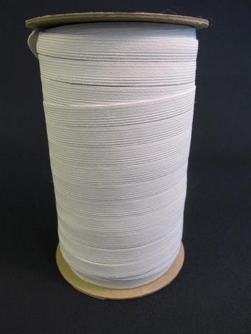 1/2" WHITE BRAIDED ELASTIC 144 YD