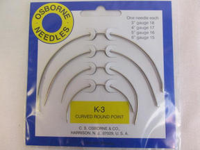 K-3 CURVED ROUND POINT NEEDLE CARD