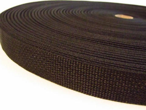 #12 1 1/2" BLACK LIGHT POLYPROPYLENE WEBBING