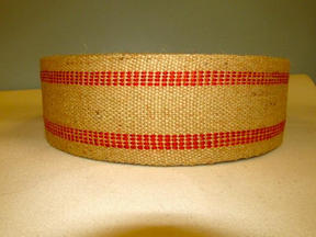 3 1/2" LMC JUTE WEBBING RED STRIPE