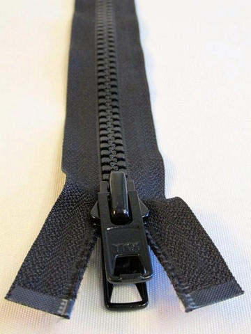 #10-108" BLACK YKK VISLON SEPERATING ZIPPER