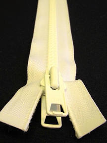 #10-108" WHITE YKK VISLON SEPERATING ZIPPER