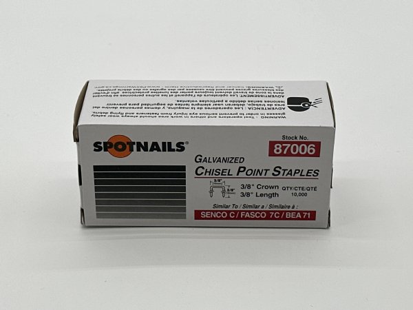 87006 7 SERIES 3/8" GALVANIZED STAPLE