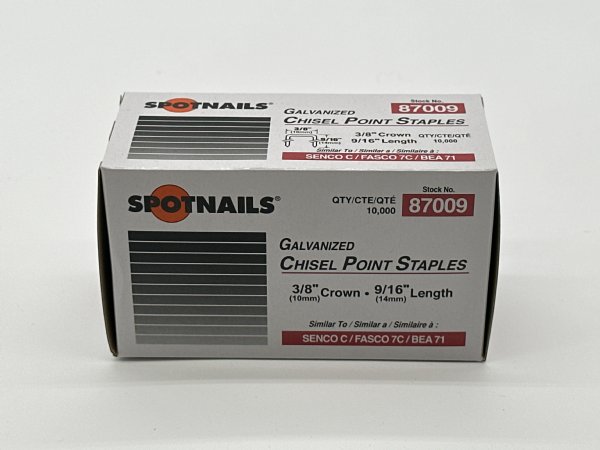 87009 7 SERIES  9/16" GALVANIZED STAPLE