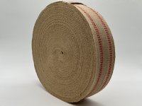 3 1/2" LMC JUTE WEBBING RED STRIPE